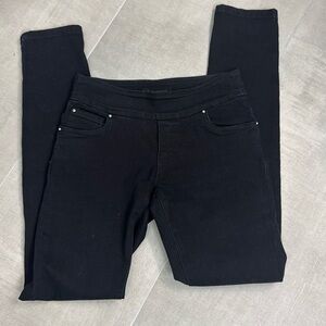 Bluberry Denim black jeans pull on